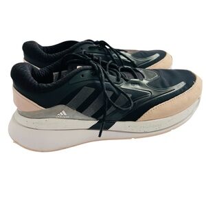 Adidas Women's Black and Pink Sneakers